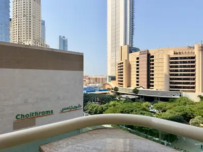 a view of a city skyline with tall buildings at Modern & Cozy 1BR Apartment | Dubai Eye View in Dubai
