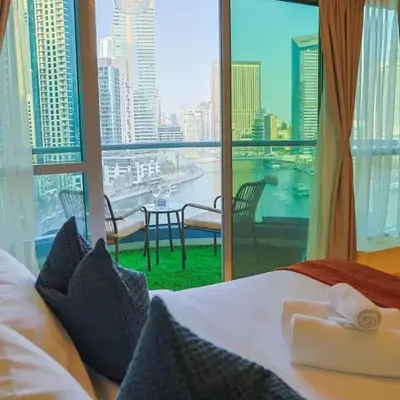 Rare apt with views of both Marina and JBR wheel