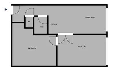 a floor plan of a house at Blueground DIFC pool nr Dubai Mall DXB-1743 in Dubai