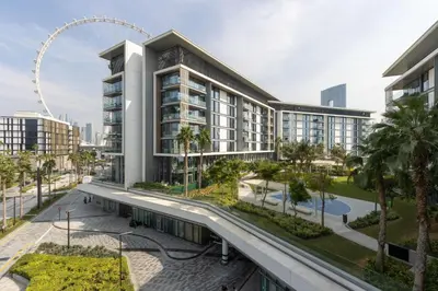 an architectural rendering of a building with a ferris wheel at Bluewaters 2B Iconic Ain Dubai and Sea View in Dubai
