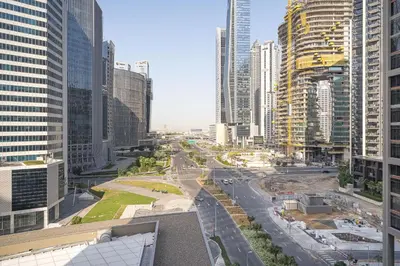 a view of a city with tall buildings at Trendy & Brand new Studio In Business Bay in Dubai