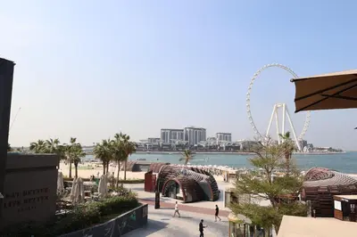 a view of a amusement park with a roller coaster at Spacious 2BR Apartment Rimal 1 JBR EB in Dubai