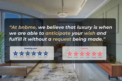 a sign in a room with stars on it at bnbmehomes - Stand Point Tower A in Dubai