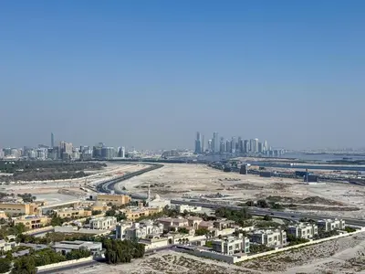 an aerial view of the city of dubai at 18 Vida Dubai Mall Newly Furnished 1 bedroom in Dubai