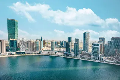 a view of a city with a body of water at 833keys - 1BR - Waterfront Stay - Business Bay in Dubai