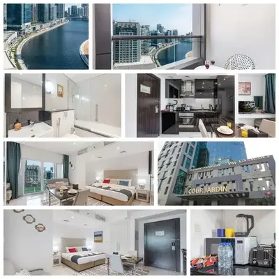 Stylish Stay at DAMAC Maison Cour Jardin Canalview