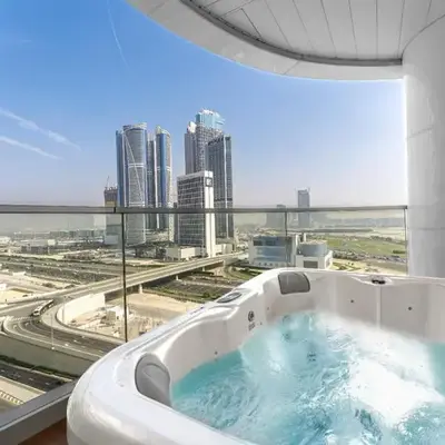 Luxury 1BR Terraces Private Jacuzzi Business Bay