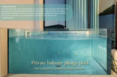 a display case with a swimming pool in a building at Elegant 1BR Apartment in Binghatti Royale with Balcony in Dubai