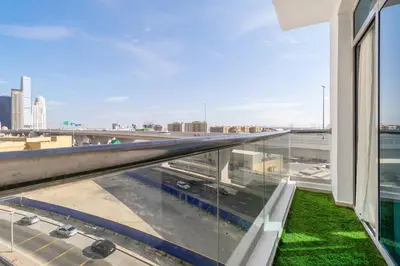 a view from the balcony of a building at Luxury 3 BR in Dubai Marina By dPie DEC T1 503 in Dubai