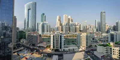 a view of a city with tall buildings at Frank Porter - Studio One Tower in Dubai