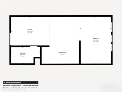a floor plan of a house at Vacationer I Modern Studio I Pool & Gym Access I 5-min Drive to Miracle Garden I Arjan in Dubai