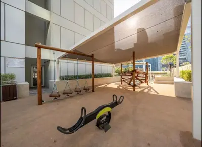 a skateboard on the floor of a building at Luxury 2BR Downtown Apartment - Canal & City Views in Dubai