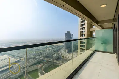 a view from the top of a building at Bookable 1 Bed Aykon City with Amazing Bird eye view in Dubai