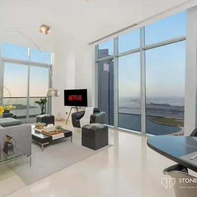 Sky-High 3BR in Trident Grand Residence in Dubai Marina & JBR with Epic Sea