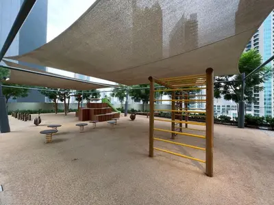 a pavilion with a playground in a building at Cozy 1Bedroom Apartment Downtown Dubai Retreat in Dubai