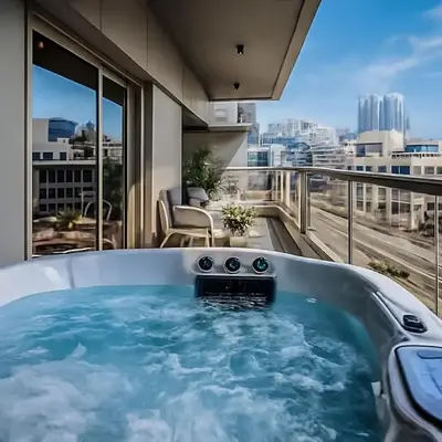 Designer 2BR with Jacuzzi near Burj Khalifa