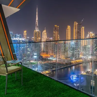 Stylish 1BR Canal & Burj View High Floor
