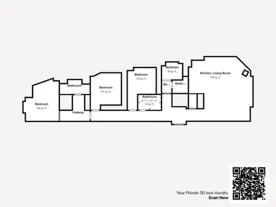 a floor plan of a building at Exclusive Burj Khalifa View 3BR SkyManson LikeHome in Dubai