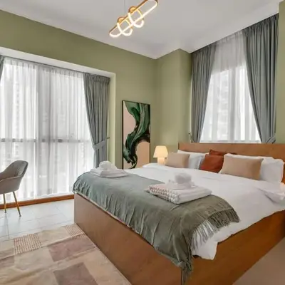 JLT Cozy and Modern 1BR Pool and Gym Walk to Metro