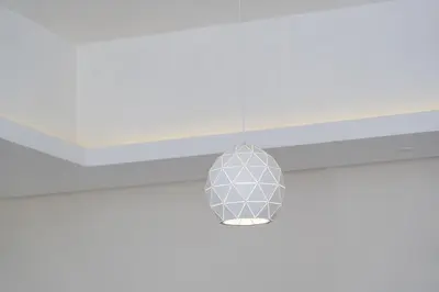 a rendering of a light fixture on a ceiling at Luxury 2BR in Mada Residences - Walk to Dubai Mall in Dubai
