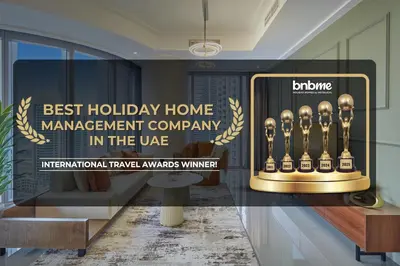 a display case with a trophy in a room at bnbmehomes - Burj Vista Tower 1 in Dubai