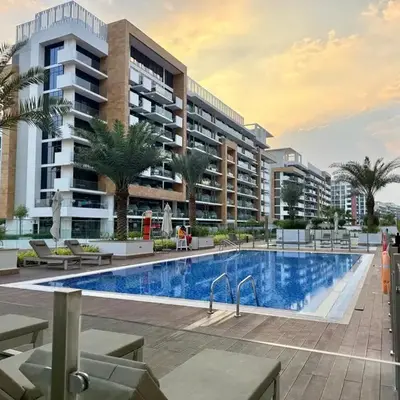 Modern 2BR with Balcony in Azizi Riviera 23