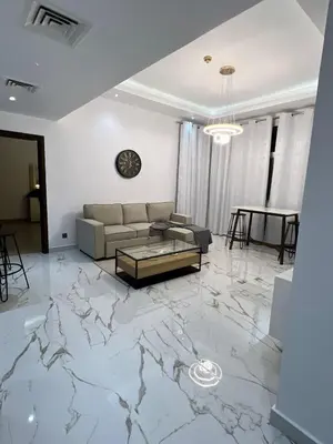 a living room with a marble floor at Luxurious full renovated apartment in Dubai