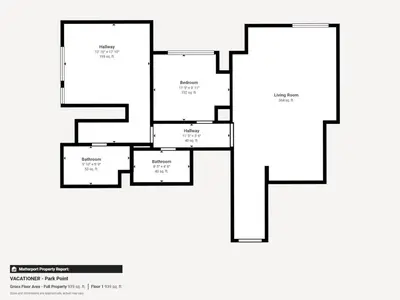 a floor plan of a house at Vacationer l Vibrant 2 Bed l Dubai Hills Mall l Free Pool, Gym in Dubai
