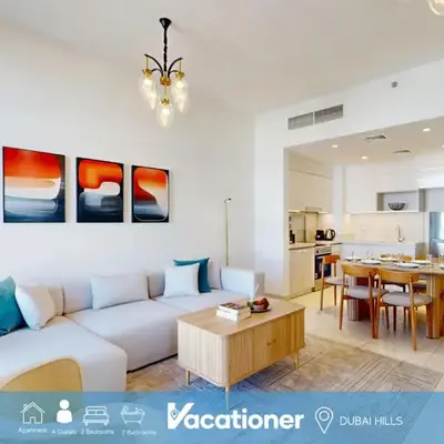 Vacationer l Vibrant 2 Bed l Dubai Hills Mall l Free Pool