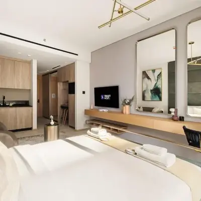 Chic and Peaceful Studio with Balcony & Pool in JVC