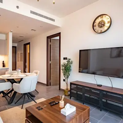 Modern 1BR with Guest Room l Sobha Hartland The Crest Tower C