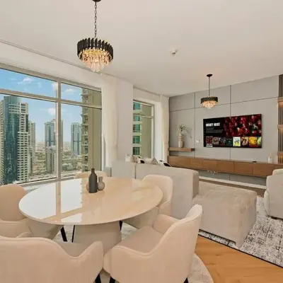 Curated High-Floor 2BR Sofa Bed Marina Water View