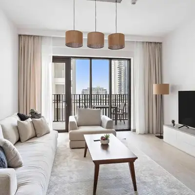Silkhaus Stylish 1BDR with Pool & Balcony Dubai Creek Harbour