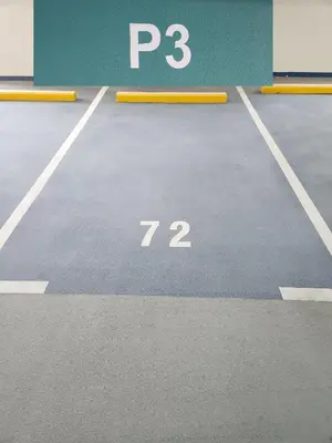 a basketball court with the number on it at Skyz by Danube, Brand new Studios in Arjan in Dubai