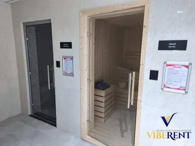 a doorway to a room with a door open at Skyz by Danube Studio Dubai in Dubai
