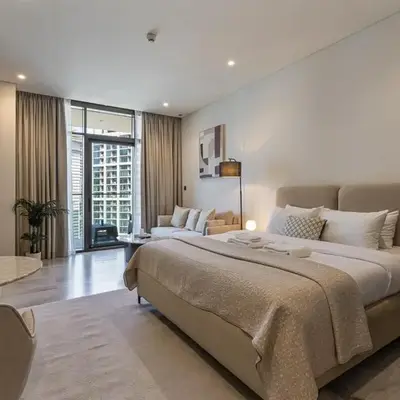 Elegant Studio with Iconic Burj Khalifa Views