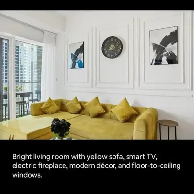 Super comfortable 1 bedroom apartment in damac heights Dubai marina spacious brand new furniture luxury beside tram exactly and barasti beach