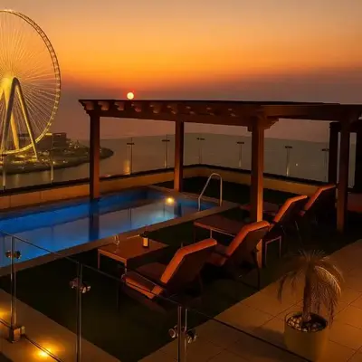 Dubai JBR Amaz Penthouse front sea 5 plus 1 Bdr private Climatized pool