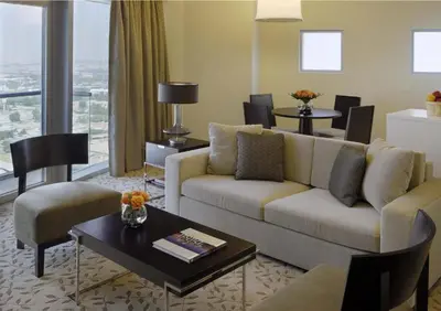 a living room with a couch and a table at Westminster Dubai Mall in Dubai