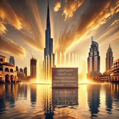 a rendering of a city with a sign in front at Elite Royal Apartment - Burj Residences T5 | VIP in Dubai