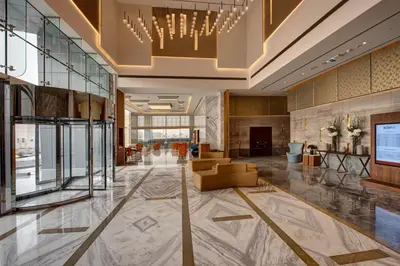 a lobby at the trump international hotel las vegas at The S Hotel Al Barsha in Dubai