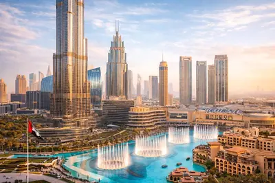 a view of a city with tall buildings at Elite Royal Apartment | Burj Residences Tower 5 | Gold in Dubai