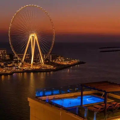 Jbr penthouse with terrace pool