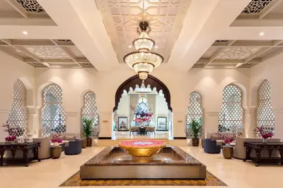 a lobby at the mandarin oriental hotel in dubai at Palace Downtown in Dubai
