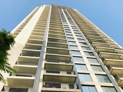 a tall building with balconies on the side of it at Ultimate Luxury at Dubai Creek Horizon Waterfront in Dubai