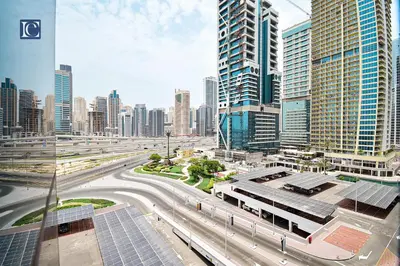 a view of a city with many tall buildings at Luxury Escapes - Budget Cozy Studio in Dubai Gate 2 JLT in Dubai