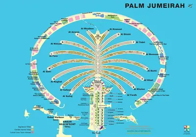 a map of thesymphony of thesymphony of thesymphony at HVR THE PALM DUBAI in Dubai