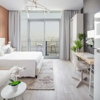 Silkhaus renovated studio with Burj Khalifa view in DIFC