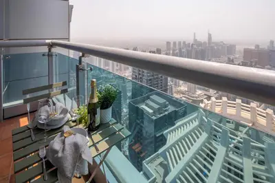 an elephant sitting on a table on top of a building at Frank Porter - Princess Tower in Dubai