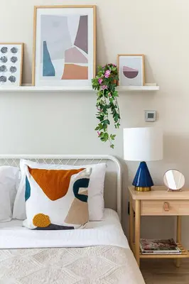 a bedroom with a bed with a pillow on it at Frank Porter - Studio One in Dubai